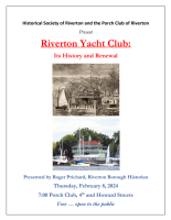 Saving the Riverton Yacht Club Evening Meeting